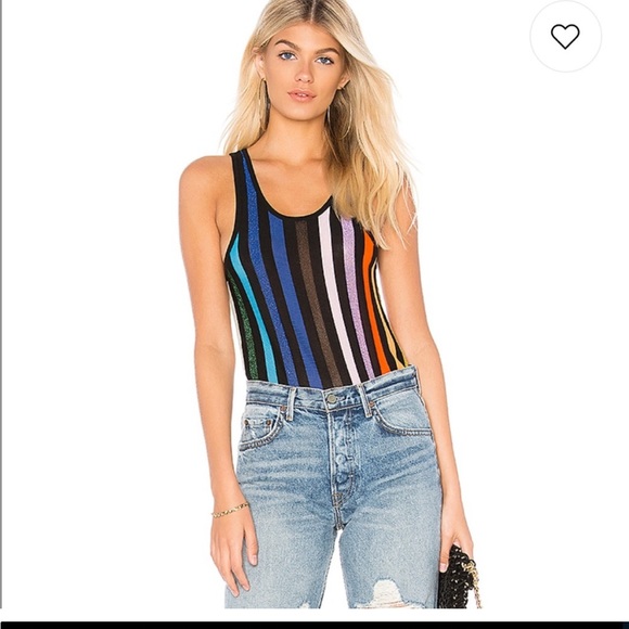Replica Los Angeles Tops - Replica Los Angeles Metallic Striped Tank